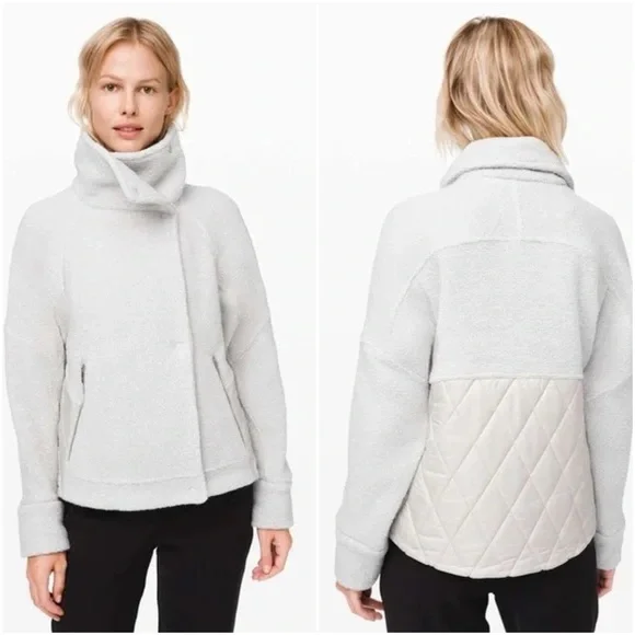 Lululemon Jacket Women’s Size 6 Heathered Ceramic Show me the Sherpa Coat